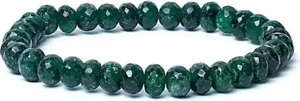 Bracelet Élastique Aventurine Verte AA - Perles Facettées de 0,8 cm Pro
