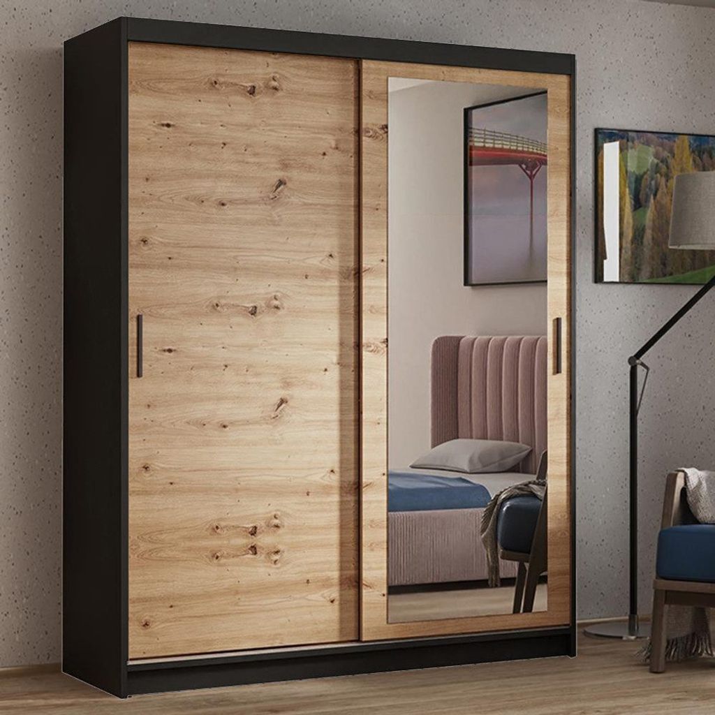 BEAUTYSOFA HELA armoire 120 cm - armoire à deux portes avec Image du produit 