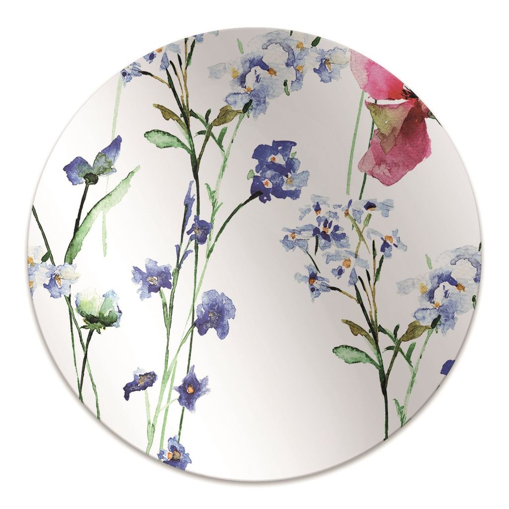 Rundmatte - Stuhlunterlage Bürostuhlunterlage - Rund Ø 100 cm - Bodenmatte - Fußmatte - Lackierte Blumen