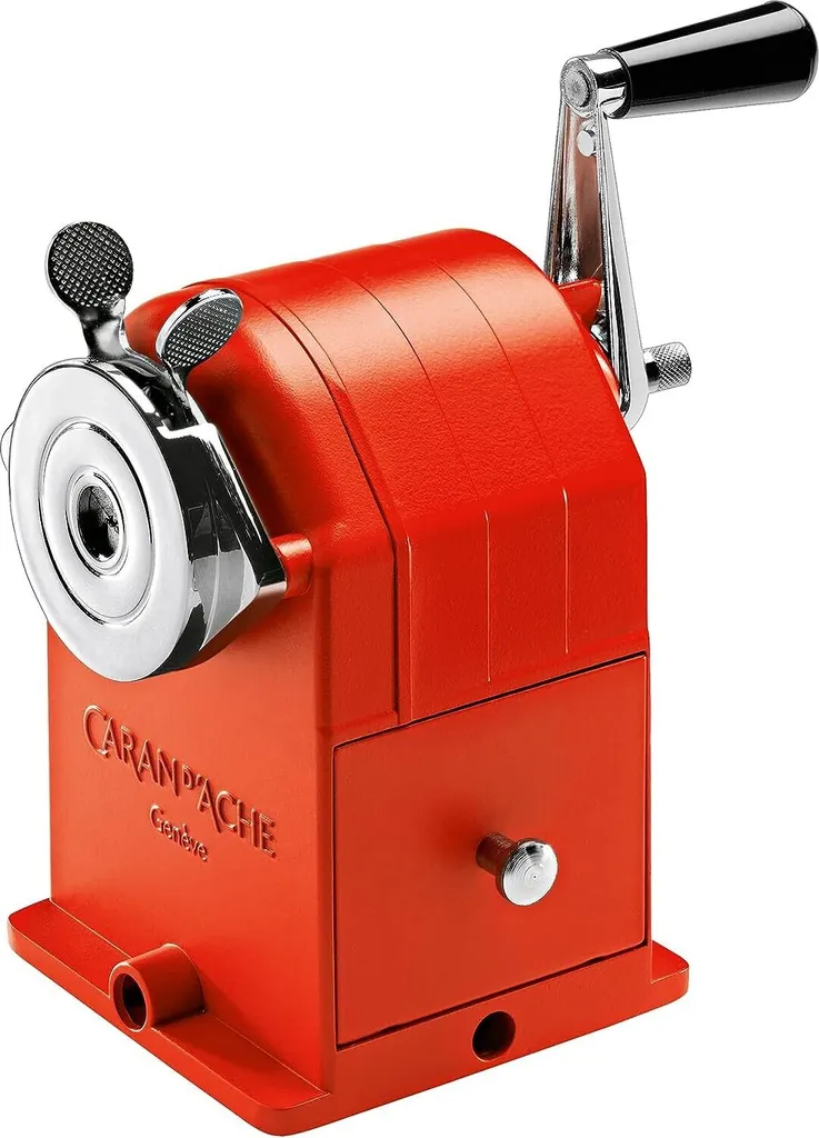 Taille-crayon manuel rouge pour artistes et écoliers signé Caran d'Ache