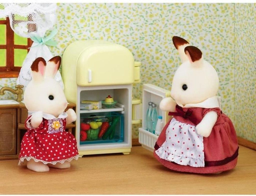 Sylvanian Families: Chocoladekonijn moeder met koelkast Productafbeelding 