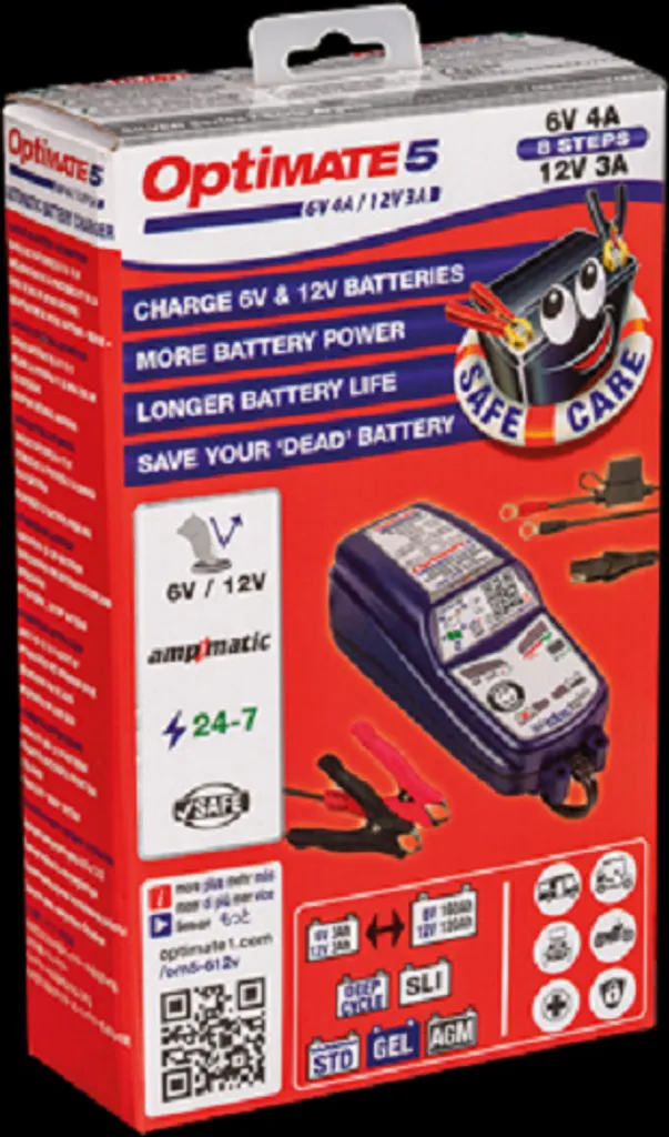 OptiMATE 5 Select TecMate : Chargeur de batterie 6V 12V haute précision