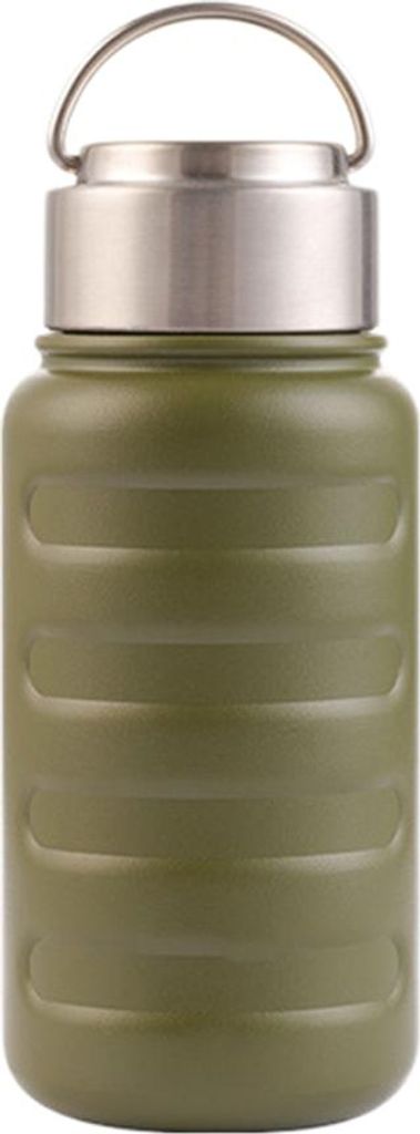 Edelstahl-Thermosbecher mit großer Kapazität, 1000 ml, Wasserbecher, Sportkessel, tragbar, für Herren, Studentin, Frau, Raupe