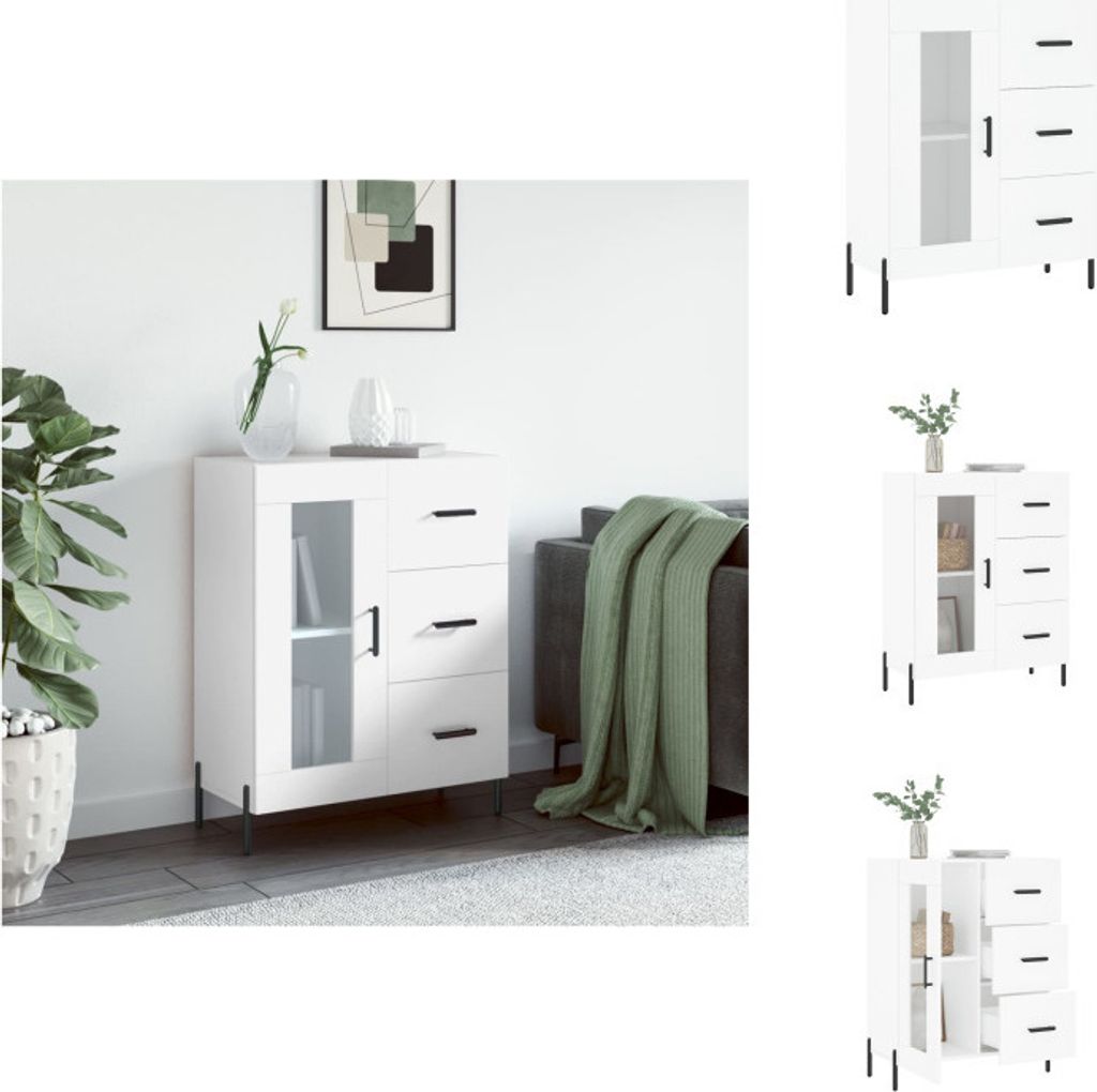 vidaXL Sideboard Weiß 69,5x34x90 cm Holzwerkstoff - Sideboards