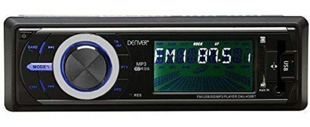 Denver CAU-439BT, Auto, Digital, FM, Schwarz, SD, Produktbild 