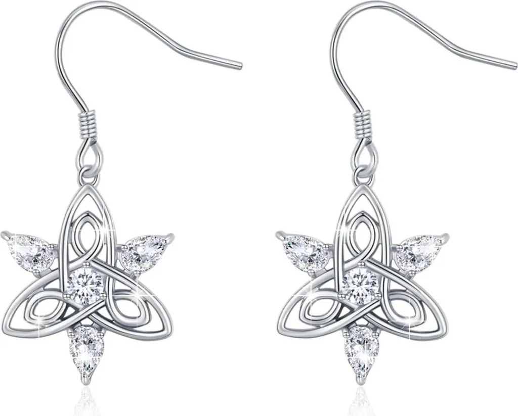 Pendantes Lune en argent 925 : bijoux celtiques porte-bonheur pour femme