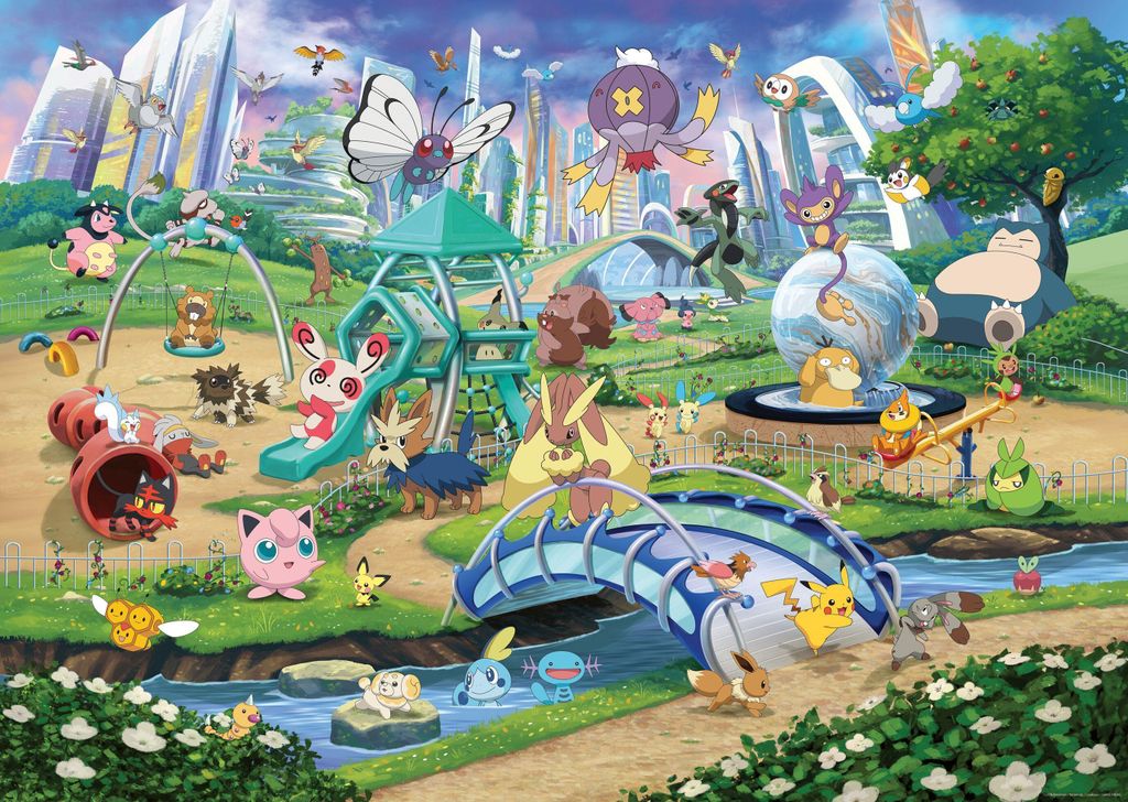 Erwachsenenpuzzle 1000 Teile - Pokémon - Eevee and Park Produktbild 