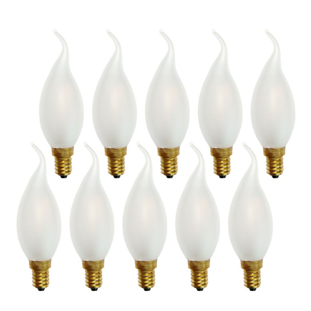 10 x LED Filament Windstoß Kerze 4W = 40W E14 MATT Produktbild 