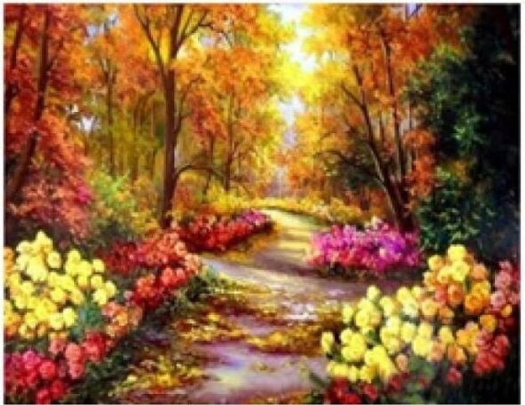 40x30 cm Diamanten Malerei Zum Selbermachen DIY Diamond Painting Herbstwald