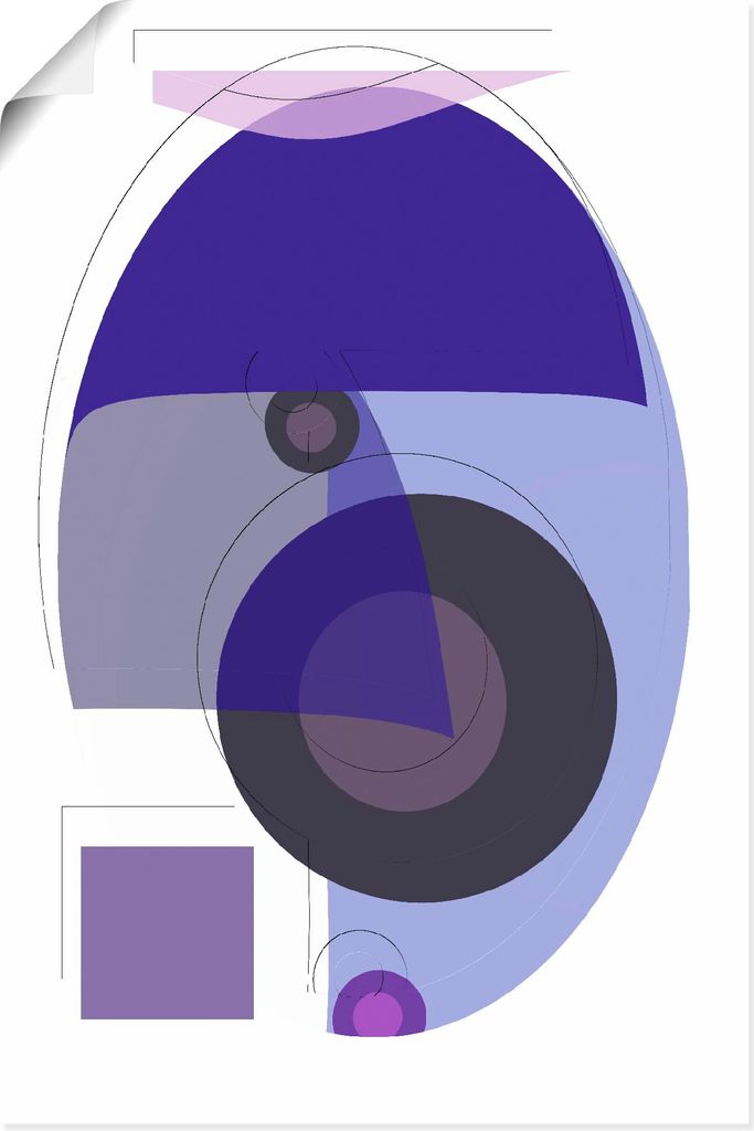 ARTland Poster Geometrische Komposition Nummer 6 Größe: 40x60 cm