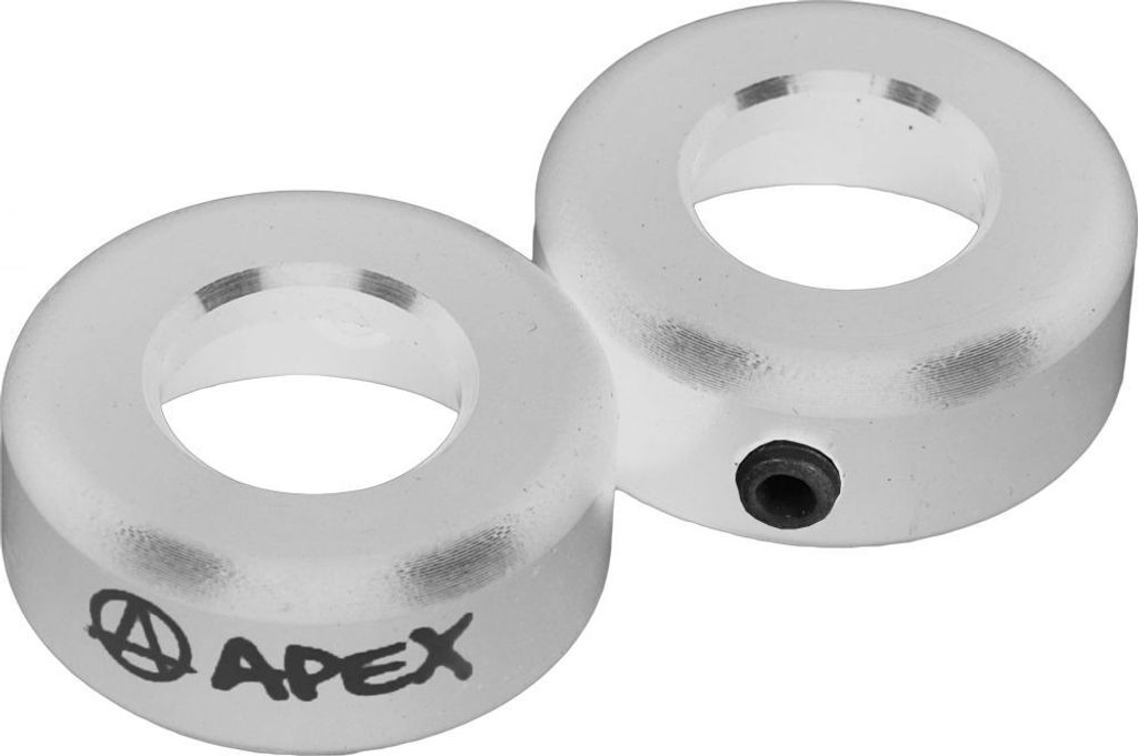 Apex schraubbare Alu Barends Endkappen Silber