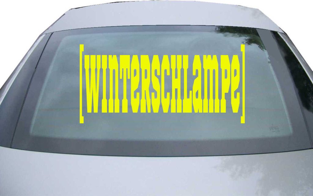 Indigos UG - Aufkleber Heckscheibe & Motorklappe DE6428 - neongelb - 600x286 mm - Winterschlampe - Auto Scheiben Fenster Heckklappe Tuning Racing J...