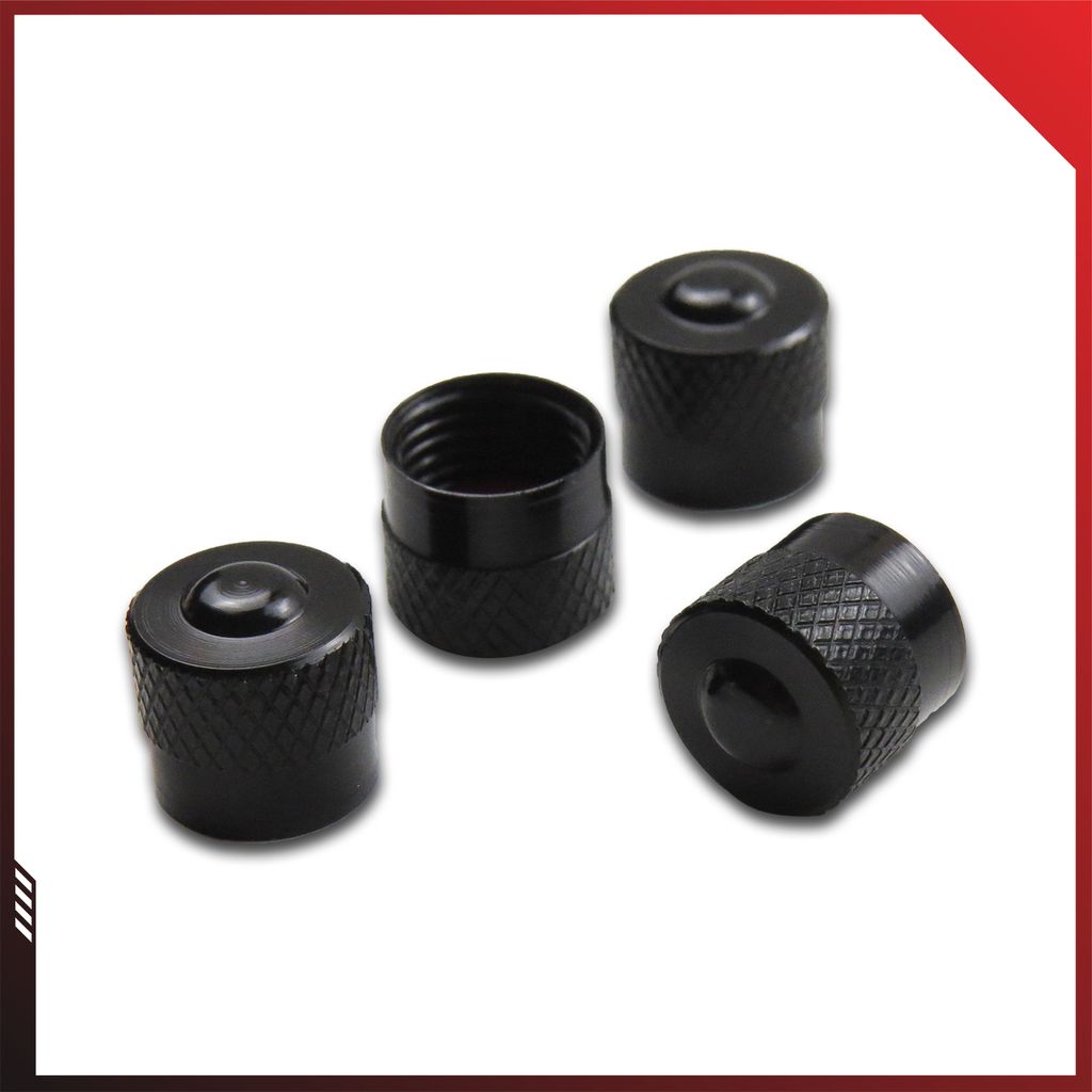 Schrader Ventilkappen; Aluminium Racing; 4er Set; Farbe: Produktbild 