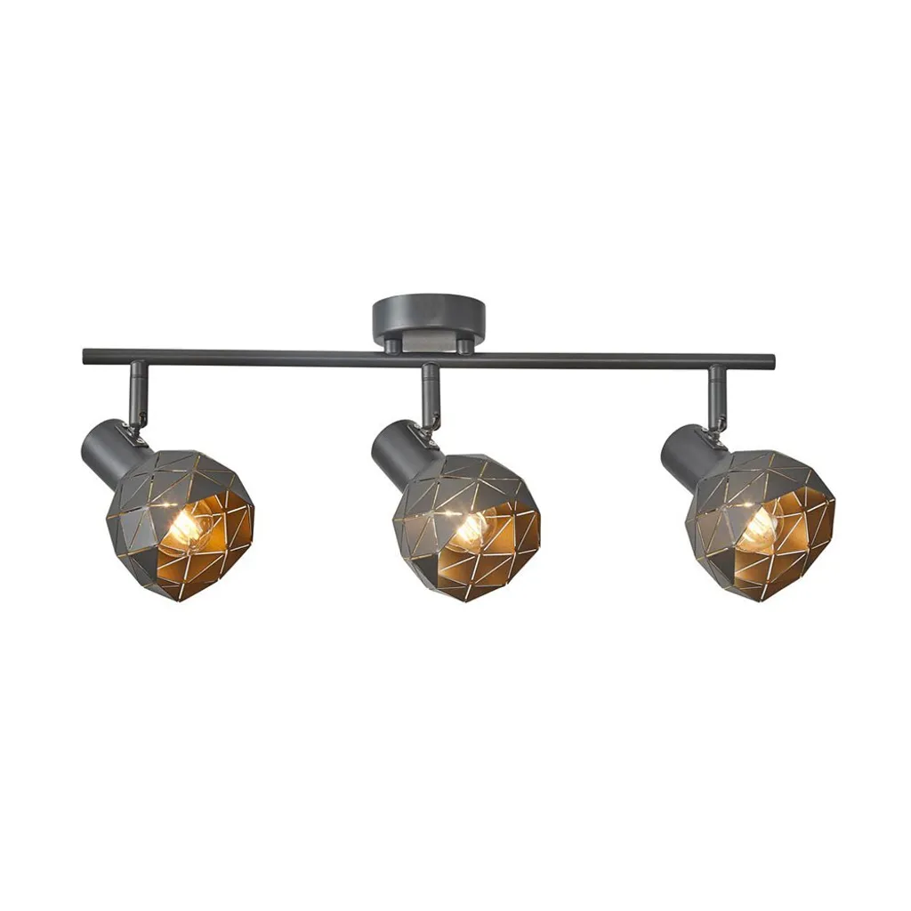 Lampada a Spot Italux Harley SPL-3480-3-GR-GD | Elegance Design Oro