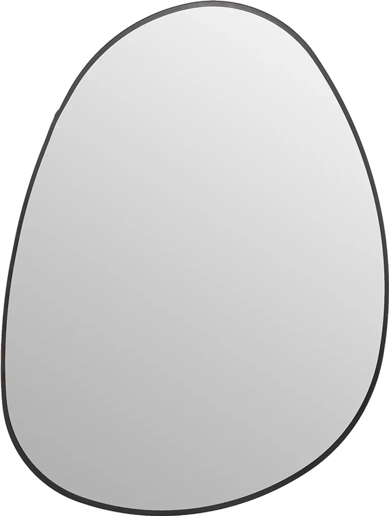 Miroir noir 55x75 cm avec cadre fin Alexandrie pour salon et chambre