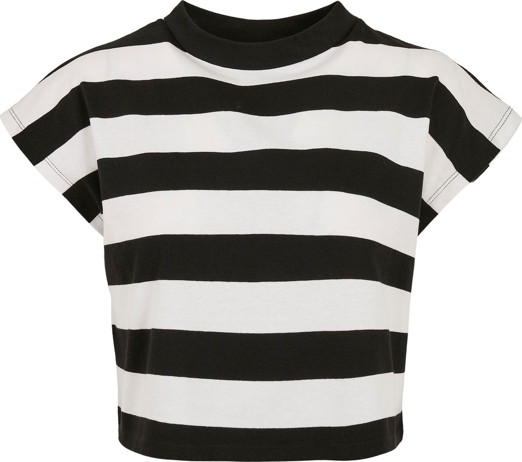 Urban Classics Ladies - Stripe Short Top schwarz - S