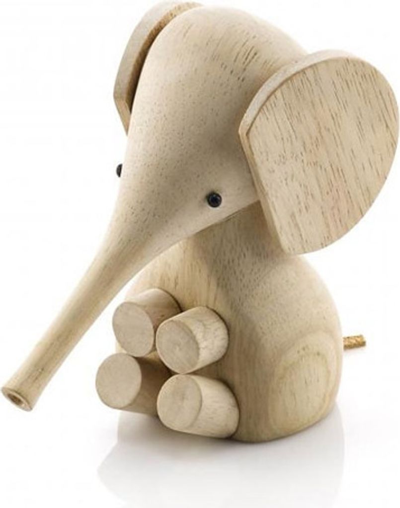 Lucie Kaas - Gunnar Flørning Kautschuk-Holz Elefant, H 11 cm