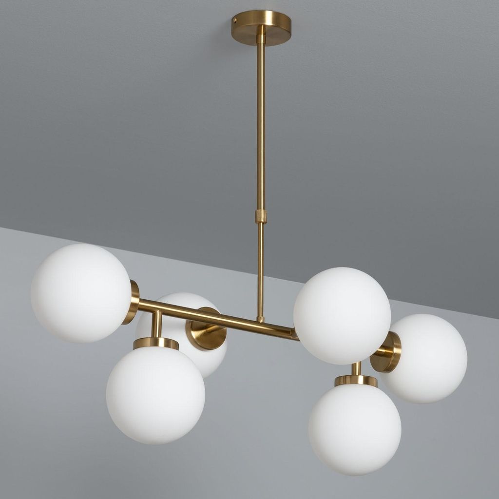 Pendelleuchte Metall und Glas Lautrec Gold Produktbild 3