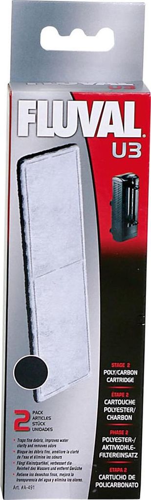 Cartuccia filtrante Fluval carbon U3, 2 pz Immagine del prodotto 