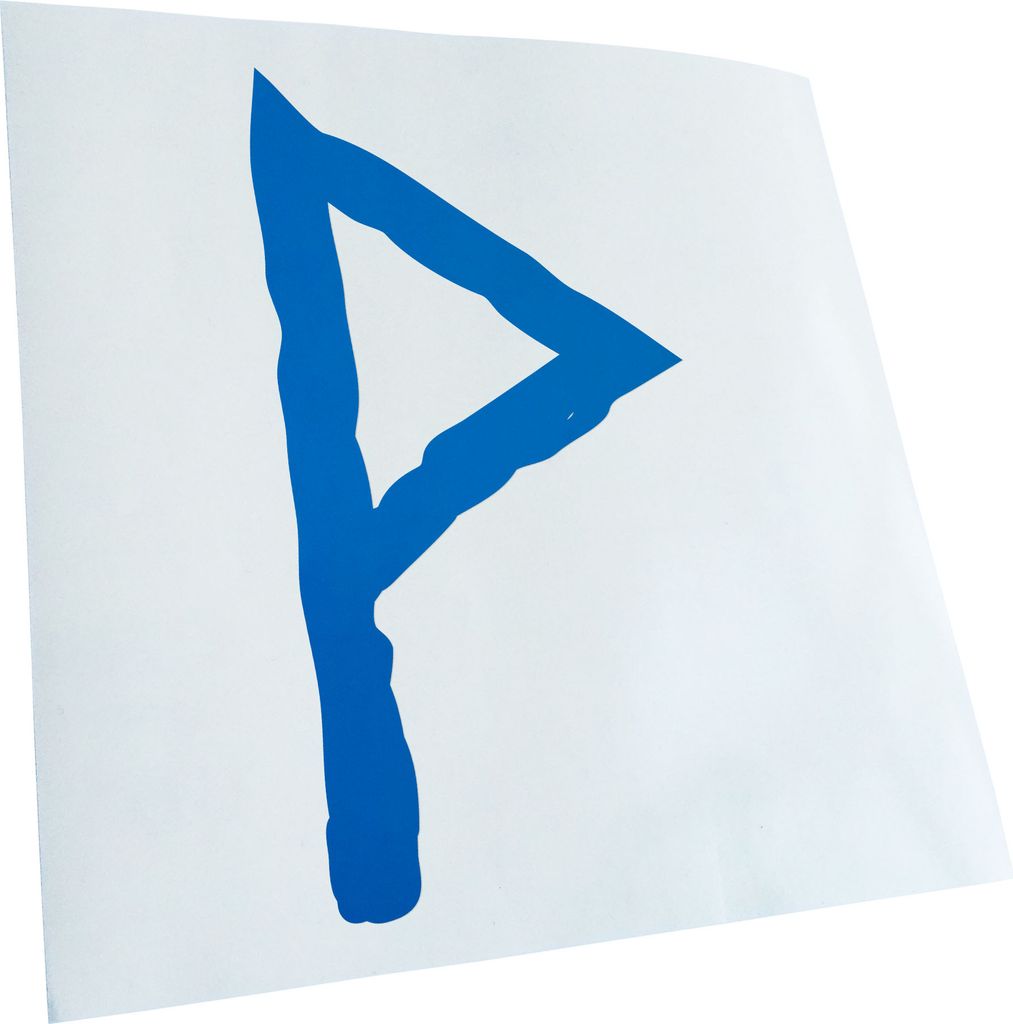 Kiwistar - Autoaufkleber - Futhark WUNJU Rune - Neon Matt - Aufkleber für Auto Kfz Fahrrad, LKW, Truck Mofa