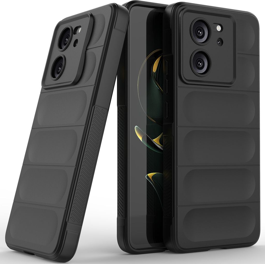 Handyhülle für Xiaomi 13T / 13T Pro / Redmi K60 Ultra Weich TPU Silikon Stossfest Anti-rutsch Hülle Schwarz