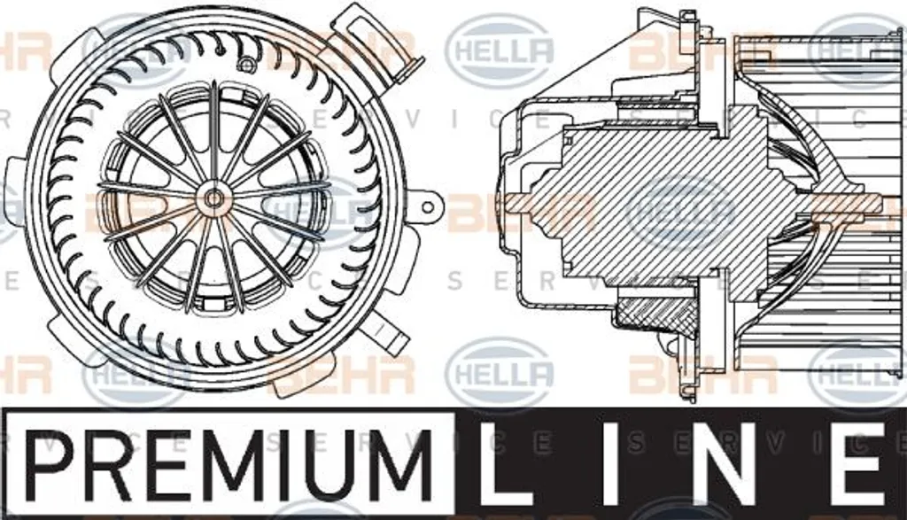 Ventilateur d'Intérieur Avant pour Chauffage et Clim - Flux d'Air Stable