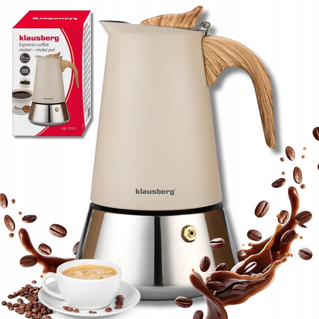 Kawiarka 12 espresso moka indukcja gaz stal premium Zdjęcie produktu 