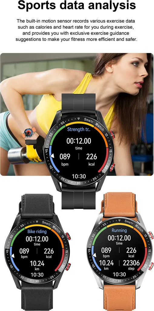 Orologio Sportivo Smartwatch Impermeabile - Fitness Tracker Uomo Donna - 11
