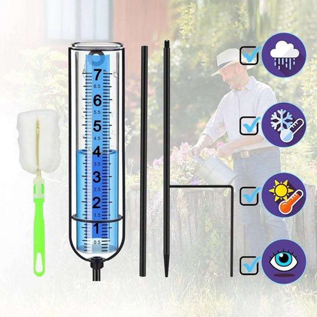 Pluviomètre d'extérieur 7 pouces résistant au gel pour mesure précise
