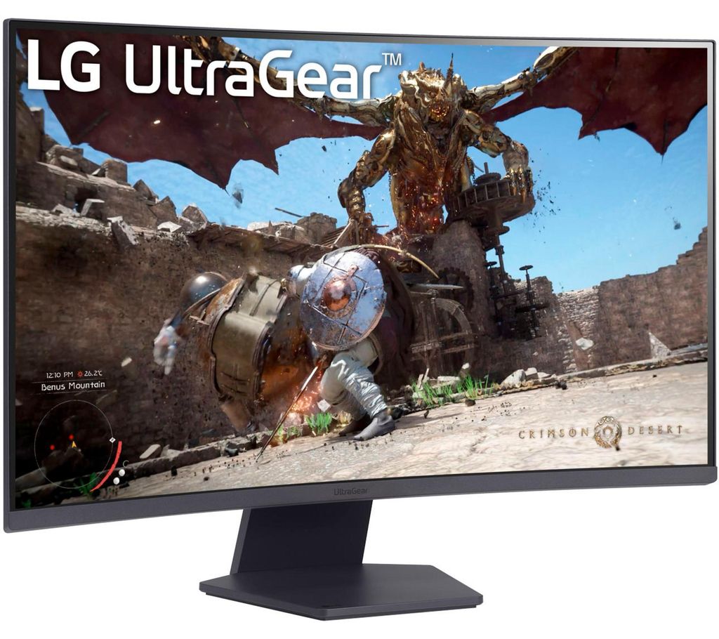 LG UltraGear 32GS60QX-B, Gaming-Monitor, (WQHD, VA, Curved, Produktbild 