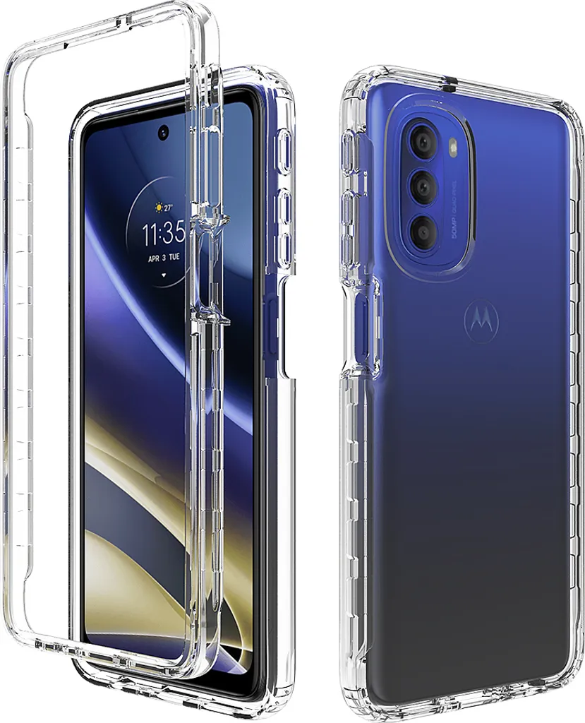 Moto G51 5G Case, Hybrid trasparente posteriore TPU antiurto custodia protettiva per Motorola Moto G51 5G chiaro