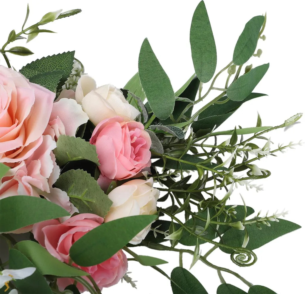 Rose artificielle 65cm pour dossier de chaise mariage en soie rose