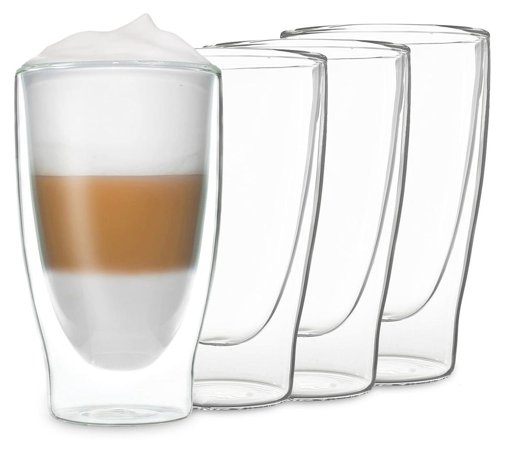 DUOS®, szklane kubki do latte macchiato, 4 x 400 ml, kubki Zdjęcie produktu 