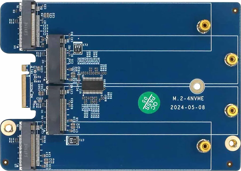 Kit Espansione 4 Slot M.2 per ODROID H4 Series | NVMe 2280 PCIe x1
