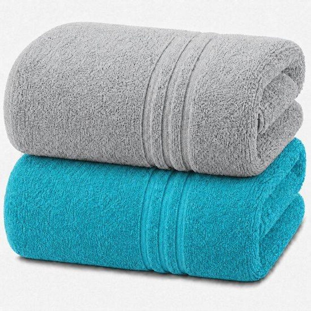 Unyqoos® XXL Saunatuch-Set 2x 80×200 cm, 100% Baumwolle, Produktbild 