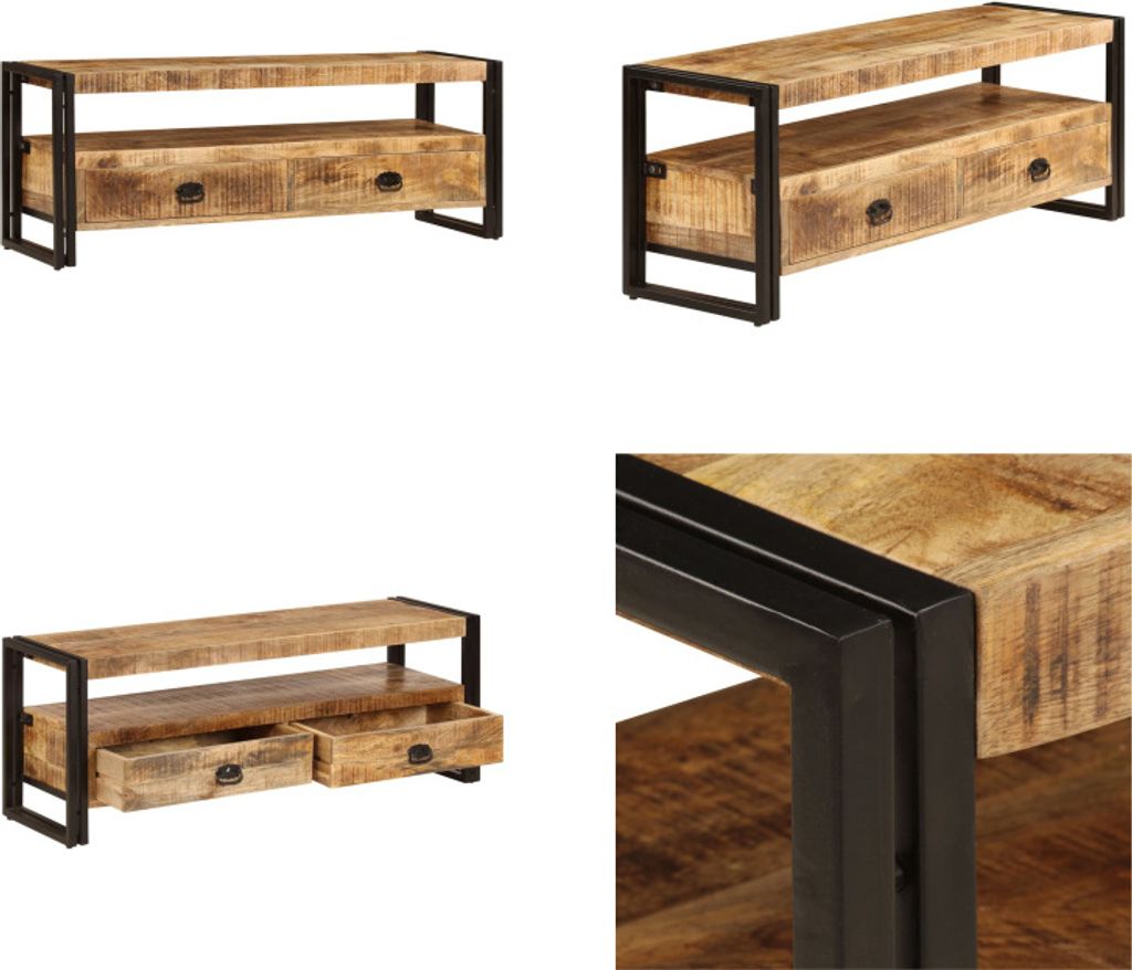 vidaXL TV Schrank 120 x 35 x 45 cm Mangoholz Massiv - TV-Möbel - TV-Schrank - TV-Schränke - HiFi-Schrank
