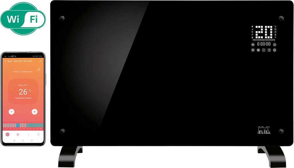 Radiateur Intelligent Elíz Ght 20 B-Wifi - Programmable et Ultra Silencieux