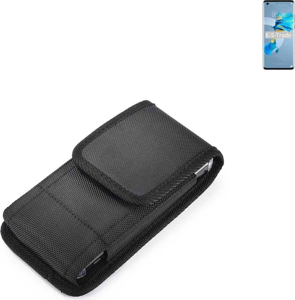Holster Gürteltasche kompatibel mit Huawei Mate 40E 5G Holster Gürtel Tasche wasserabweisend Handy Hülle Schutz Hülle Outdoor schwarz K-S-Trade
