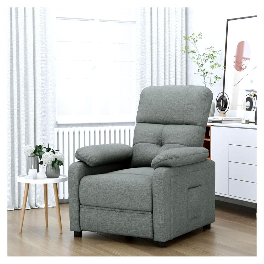 Komfortables Relax-Sofa mit manueller Liegefunktion - Dunkelgrau, 73x90x100 cm