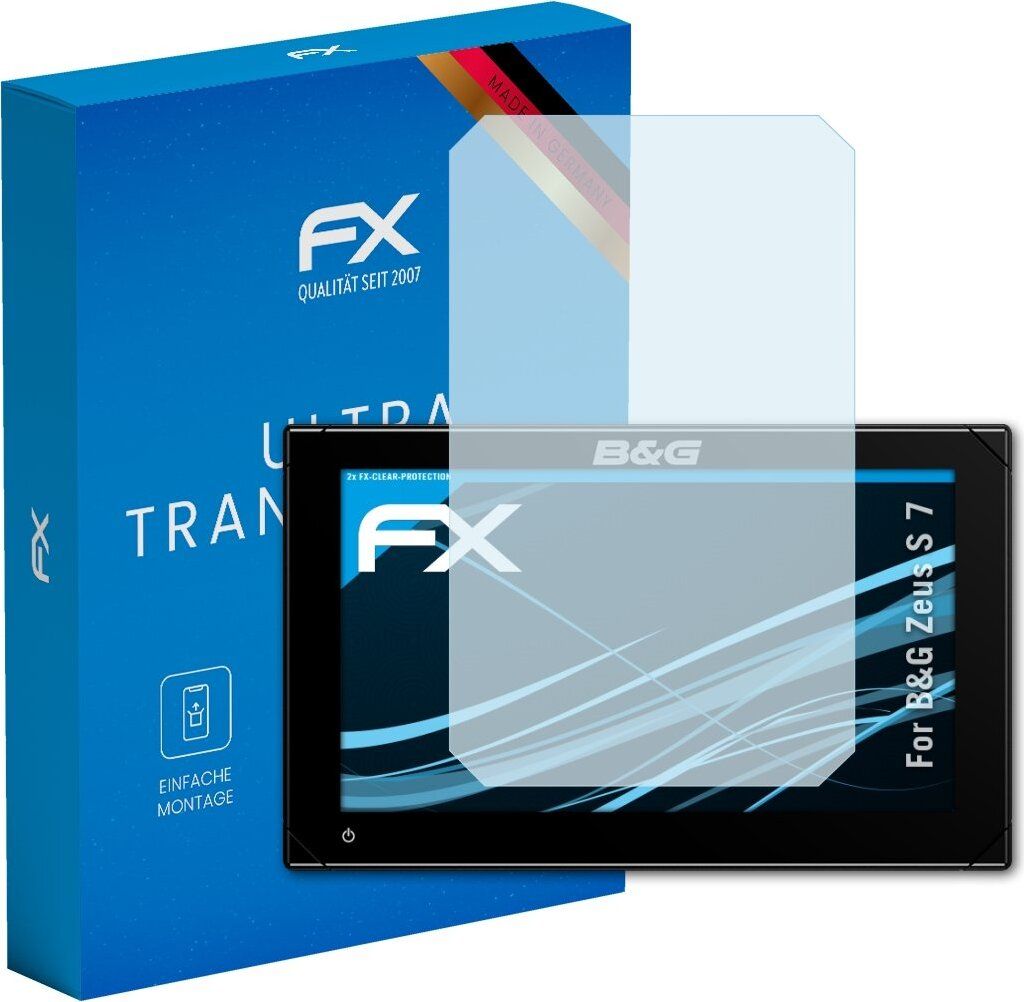 atFoliX FX-Clear 2x Schutzfolie kompatibel mit B&G Zeus S 7 Displayschutzfolie