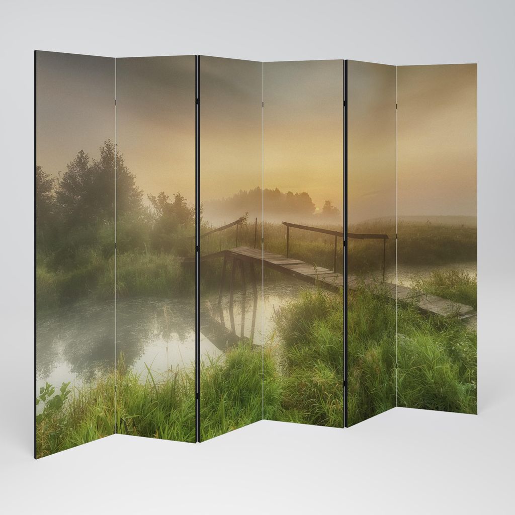 SpaceRebels Paravent Raumteiler - 6-teilig Raumtrenner, Druck 2-Seite - Raumtrenner - Trennwand Wohnung - Room Divider - Spanische Wand Deko Modern...