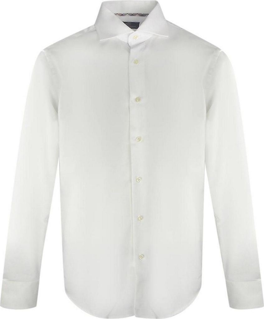 Aquascutum - Hemd für Herren, Langärmlig SY589 (XS) (Weiß)