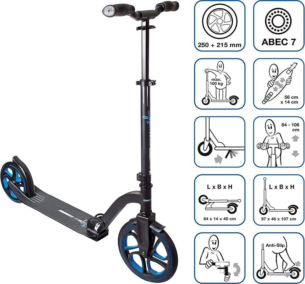 Authentic Sports Roller Muuwmi Aluminium Scooter Pro 250 mm Produktbild 6