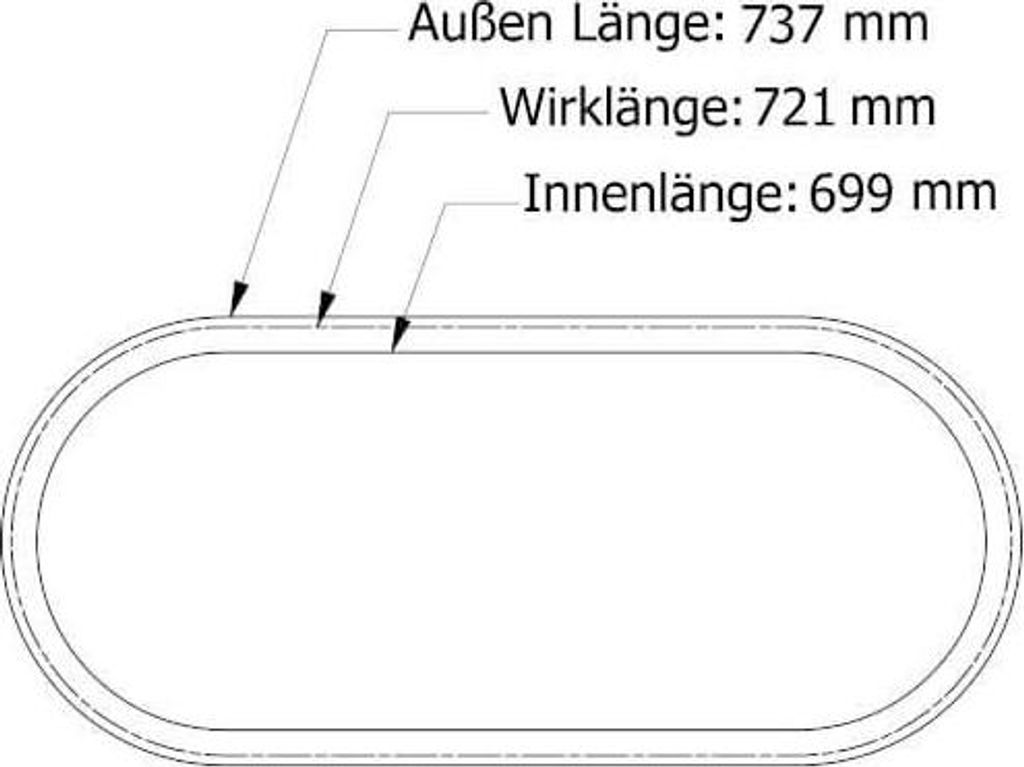 Keilriemen 10 x 699 Li - Z27.5