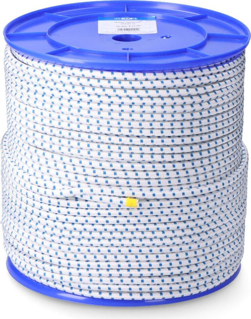 Elastisches Band aus Polyester Weiß/Blau 8 mm x 200 m