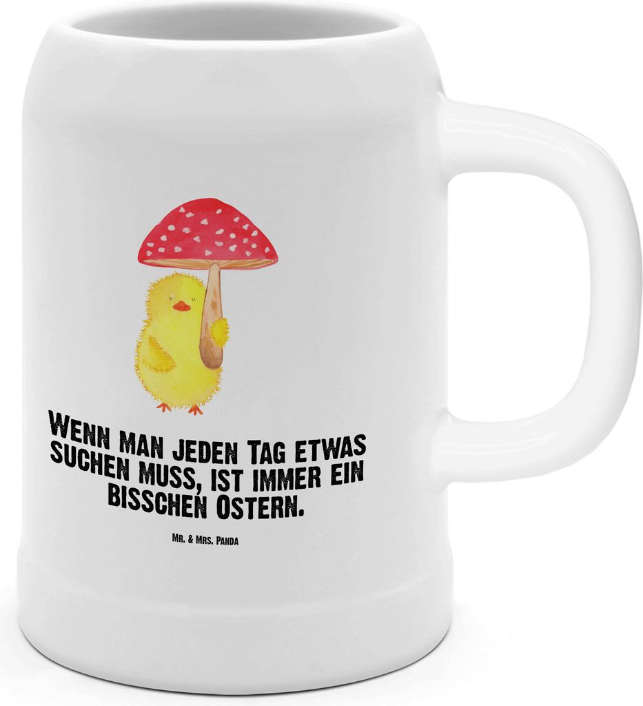 Mr. & Mrs. Panda Krug Küken Fliegenpilz - Weiß - Geschenk, Produktbild 