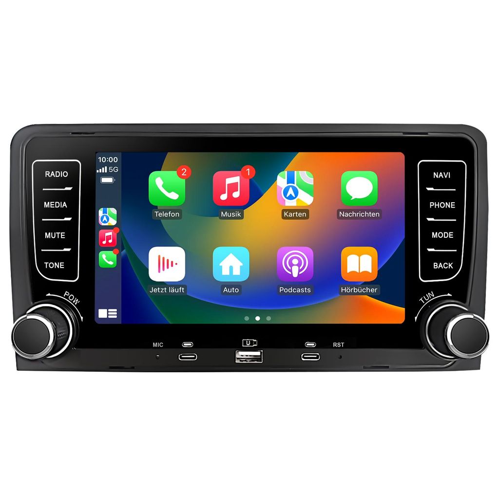 Mit Type-C Android Radio 64GB für Audi A3 8P (2003–2013) Produktbild 