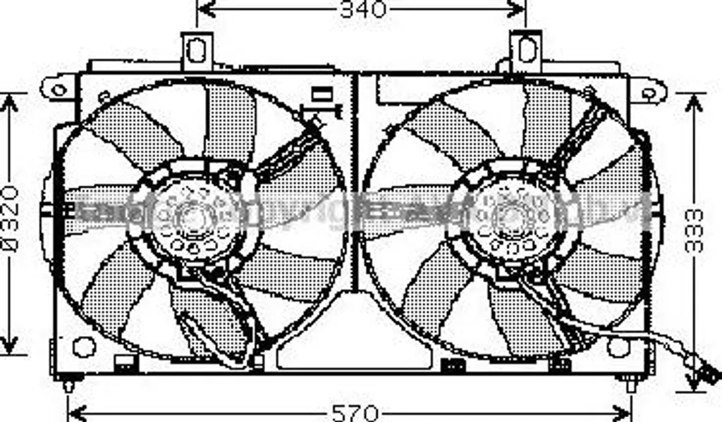 Ventilateur de radiateur AVA CN7523 OE 125356 pour Saxo et Peugeot 106