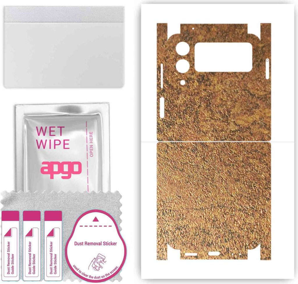 apgo Rückseite + Seiten Schutzfolie, Skin, kompatibel mit Samsung Galaxy Z Flip4, Hinten Displayschutzfolie aus Vinylfolie, kratzfest, einfache Mo...
