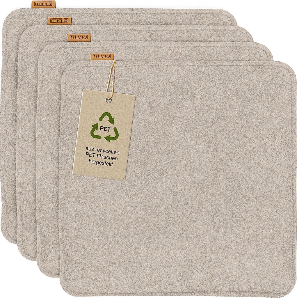 Sitzkissen mit Antirutschnoppen 4er-Set